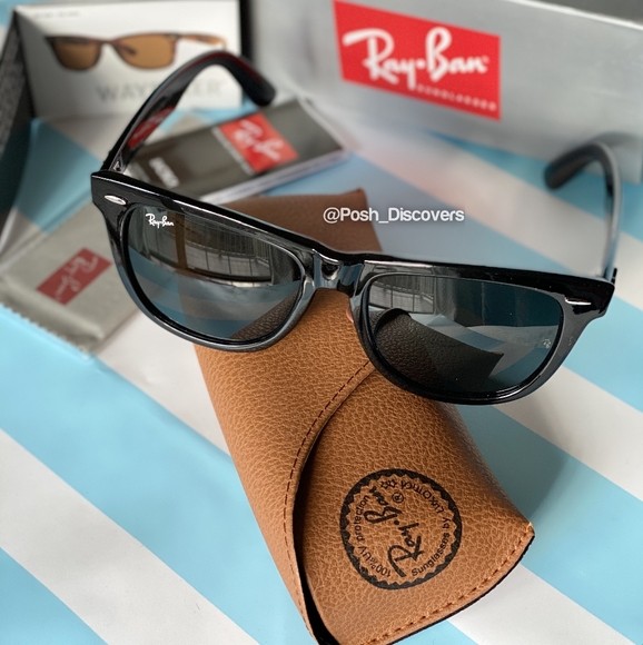 FREE SHIPPING RayBan Wayfarer RB2140 Black - Picture 6 of 16